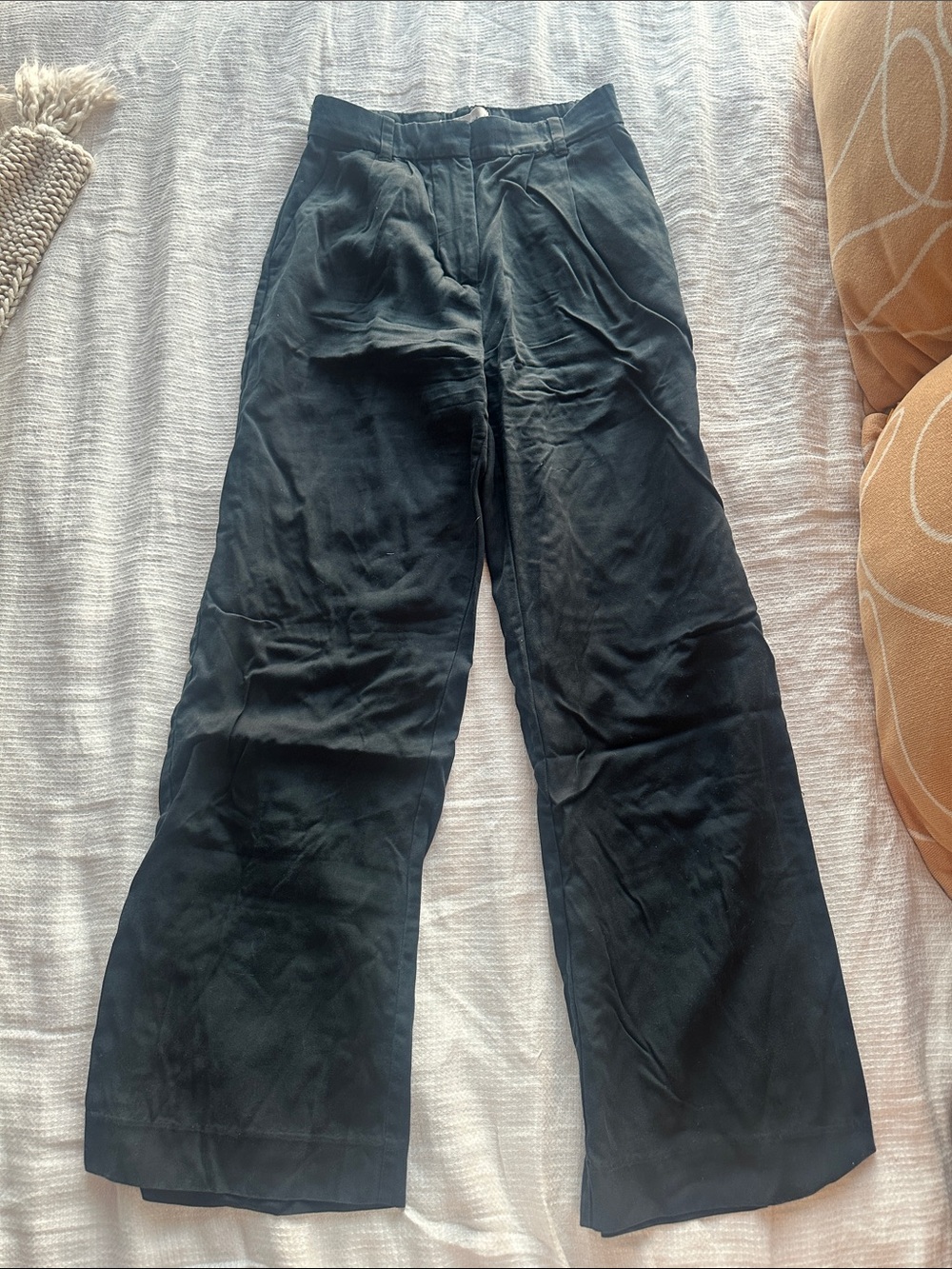 Abercrombie & Fitch Black Wide-Leg Pant